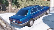 1990 Mercedes-Benz 560sel w126 1.1a for GTA 5 miniature 2