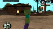 Zombie from Minecraft для GTA San Andreas миниатюра 5