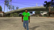 CJ в футболке (Radio Los Santos ) for GTA San Andreas miniature 2