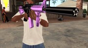 Фиолетовый M4 для GTA San Andreas миниатюра 2