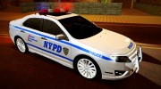 Ford Fusion NYPD 2011 для GTA San Andreas миниатюра 2