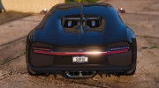 2017 Bugatti Chiron 1.0 для GTA 5 миниатюра 5