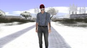 Skin GTA Online в гримме и радужной шапке для GTA San Andreas миниатюра 2