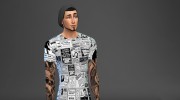 Сет мужских футболок para Sims 4 miniatura 2