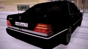 Mercedes-Benz W140 400SE Депутат для GTA San Andreas миниатюра 3