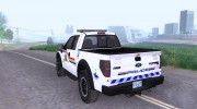 Ford Raptor Royal Canadian Mountain Police для GTA San Andreas миниатюра 3