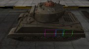 Контурные зоны пробития M4A3E2 Sherman Jumbo for World Of Tanks miniature 2