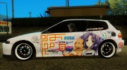 Honda Civic EG6 - Clannad Itasha для GTA San Andreas миниатюра 4