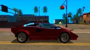Lamborghini Countach для GTA San Andreas миниатюра 5