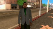 Suit With Green tie для GTA San Andreas миниатюра 1