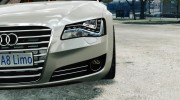 Audi A8 Limo v1.1 для GTA 4 миниатюра 12