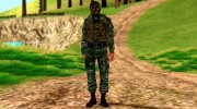 Боец ВДВ в камуфляже Берёзка для GTA San Andreas миниатюра 2