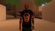 Черная футболка с огненным черепом for GTA San Andreas miniature 1