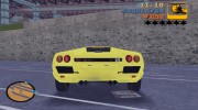 Lamborghini Diablo VTTT Black Revel для GTA 3 миниатюра 4