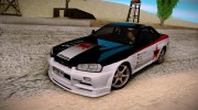 Nissan Skyline GT-R R34 V-Spec II для GTA San Andreas миниатюра 10