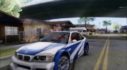 BMW M3 E46 GTR NFS MW для GTA San Andreas миниатюра 1
