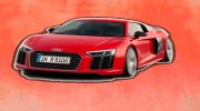 Audi R8 Wall Grafiti для GTA San Andreas миниатюра 3