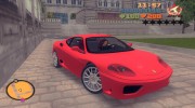 Ferrari 360 Modena TT Black Revel для GTA 3 миниатюра 1