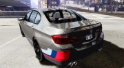 BMW M5 F10 2012 M Stripes for GTA 4 miniature 3