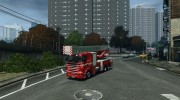 Scania Fire Ladder v1.1 Emerglights blue-red для GTA 4 миниатюра 1