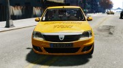 Dacia Logan Facelift Taxi для GTA 4 миниатюра 6