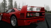 1989 Ferrari F40 (EU-Spec) для GTA San Andreas миниатюра 16