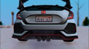 2017 Honda Civic Type R для GTA San Andreas миниатюра 7