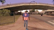Футболка Капитан Америка для GTA San Andreas миниатюра 2