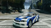 BMW M3 GTR NFS MOST WANTED for GTA 4 miniature 1