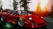 1989 Ferrari F40 (US-Spec) для GTA San Andreas миниатюра 10