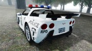 Chevrolet Corvette Z06 Police para GTA 4 miniatura 3