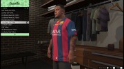 Футболка FC Barcelona Xavi для Франклина для GTA 5 миниатюра 2
