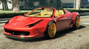 Ferrari 458 Italia Spider (LibertyWalk) для GTA 5 миниатюра 1