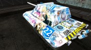 Клевая аниме шкурка для E-100 для World Of Tanks миниатюра 3