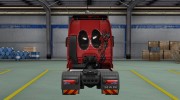 Скин Deadpool для MAN TGX para Euro Truck Simulator 2 miniatura 4