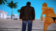 Майкл из GTA 5 в кожаной куртке для GTA San Andreas миниатюра 2