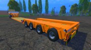 FSMT Heavy transport low loader trailer para Farming Simulator 2015 miniatura 1