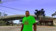 CJ в футболке (Radio Los Santos ) для GTA San Andreas миниатюра 1