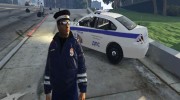 Russian Traffic Officer Dark Blue Jacket for GTA 5 miniature 6
