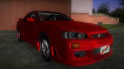 Nissan Skyline GTR R34 (Tuning 5) для GTA Vice City миниатюра 2