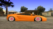 Lamborghini Gallardo White & Pink para GTA San Andreas miniatura 5