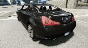 Infiniti G37 Coupe Sport для GTA 4 миниатюра 3