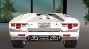 Lamborghini Countach 1988 25th Anniversary для GTA Vice City миниатюра 2