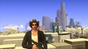 Skin GTA V Online в Ковбойской шляпе для GTA San Andreas миниатюра 9