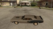 Plymouth Cuda 426 для GTA San Andreas миниатюра 2