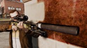 Снайперская винтовка AW L115A1 с глушителем v7 for GTA 4 miniature 3