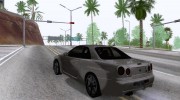 Nissan Skyline R34 GT-R Tunable для GTA San Andreas миниатюра 2