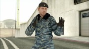 Сотрудник ОМОНа в зимней форме для GTA San Andreas миниатюра 3
