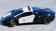 Police Lamborghini Aventador para GTA 5 miniatura 4