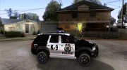 Jeep Grand Cherokee police K-9 for GTA San Andreas miniature 5